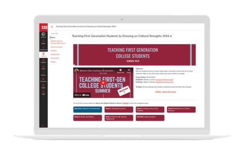 Teaching First Gen Course Homepage